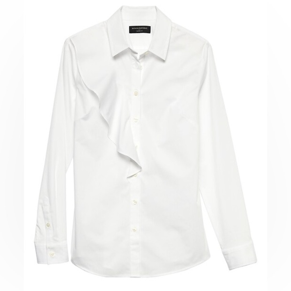 Banana Republic White Casual Button Down Shirt